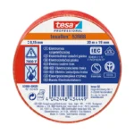 Bandă electroizolatoare Tesa Professional 53988, 20 m x 0.13 mm x 19 mm, roșie