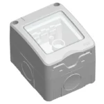 Cadru aparent Hoff, gri, 2 module, pentru priză/întrerupător