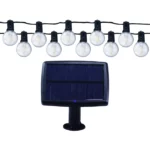 Instalație cu panou solar Hepol, exterior, 5.5 m, 10 becuri, lumină caldă