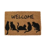 Covor intrare interior / exterior Print Coir RT86, maro, dreptunghiular, cocos, 60 x 40 cm