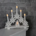 Decorațiune lumânare Hoff, 6 LED-uri cu lumină caldă, alimentare baterii