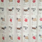 Perdea duș SWSC-1012, 180 x 200 cm, model pisici