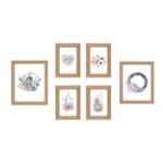 Rame foto 275-J-W94, natur, MDF, set 15 x 10 cm (4 rame) + 25 x 20 cm (2 rame)