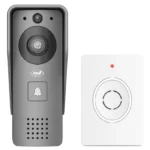 Videointerfon inteligent PNI-HOUSE910, gri + alb, Wi-Fi, control Tuya Smart, HD, P2P