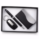 Set cadou pentru bărbați, portcard cu pix și breloc, dimensiuni 19x13x2cm, elegant